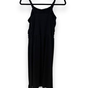 Ricki’s size small black dress with corded straps ruffled waist
